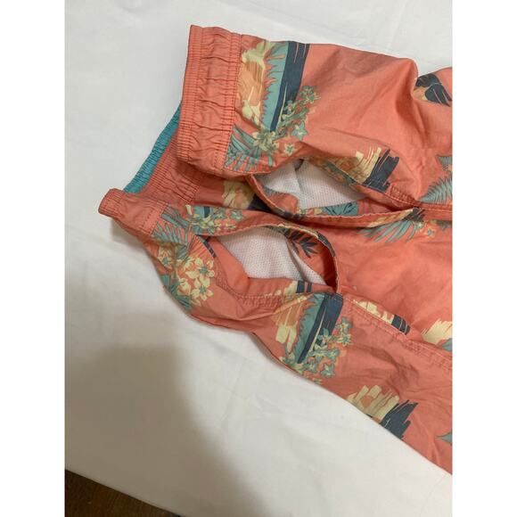 Goodfellow Men's Board Shorts Swim Trunks Size M Floral Vacation Pool Lined Pink - Picture 4 of 10